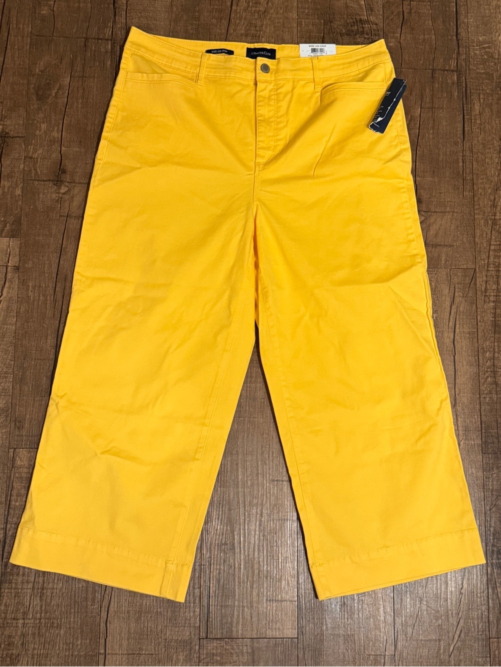 Charter Club Women's Bright Yellow Chino Crop Pants